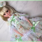 22cmドールサイズ　リカちゃんサイズ　メルヘングリーンロリータ 　