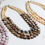 3Way｜Luxe なシェル三連ネックレス【chic colors】