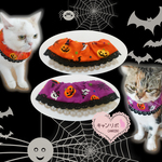 首に優しいケープのシュシュ首輪🎃ハロウィン