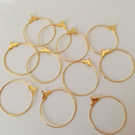 10個5ペア★カン付★フープピアス★ゴールド★ピアス★金具★ハンドメイド