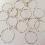 10個5ペア★カン付★フープピアス★シルバー★ピアス★金具★ハンドメイド