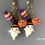 【新作】ハロウィン★おばけちゃんとジャックオランタン＆キャンディのバッグチャーム