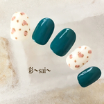 控えめレオパード柄ネイルA/こっそりハート♡