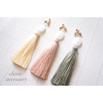 オーバルとタッセルearring