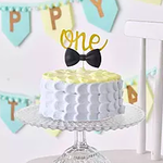 ファーストバースデー　スマッシュケーキ用ケーキトッパー　「one+蝶ネクタイ」