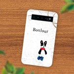 Bonjour フレンチブルドッグの シンプルなモバイルバッテリー スマホ充電器（受注制作）
