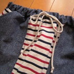RickRack　ニットスカート　ボーダー　トリコロール　Ｍ～Ｌ