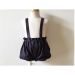 くったりハーフリネンのかぼちゃパンツサロペット〜autumn color〜