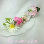 ベビーフォト ヘアバンドのベビー花かんむり