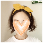 【おとなサイズ】ガーゼのリボンヘアバンド（マスタード）