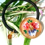 🆕薔薇の金屏風チェコボタン・ヘアゴム