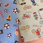 ボーイズ★サッカー柄。自転車と信号機【ランチョマット２枚セット】