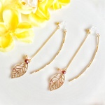 再販×3♪リーフのアメリカンピアス風イヤリング/ピアス