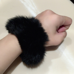 【再再販】シュシュ ラビットファー 秋冬コレクション ホワイト