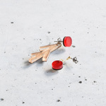 季節の枝ピアス/AUTUMN RED
