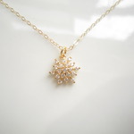 【14KGF】雪の結晶ネックレス