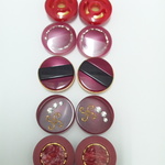 ☆再登場☆ 20～21ｍｍ◇10個入◇　レッド・ピンク系　ペアアソート秋冬ボタン