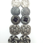 18ｍｍ◇10個入◇　シルバー　ペアソート秋冬ボタン