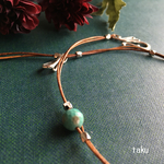 Thelma 〜Thelma &Louise レザーコードブレスレット グラスアゲート