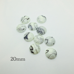 import 4個入り アクリルマーブルモノクロカボション