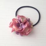 *10％off*すみれと赤いお花のブーケヘアゴム