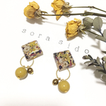再販 ボタニカル ピアス&イヤリング イエロー