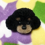 動物ぽんぽん ミックス犬ブローチ（サイズ小）