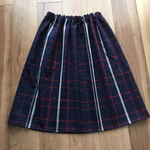 着物リメイクスカート格子