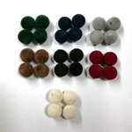 【24個＋オマケ4個計28個】ベルベットビーズ 10mm  アソート 両穴 フロッキービーズ 秋冬アクセに♥