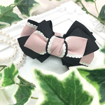 変わりステッチ×ブラック♡リボンバナナクリップ