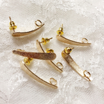カン付き♡デザインピアス金具♡キャッチ付き