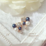   【18】日常使い 大人ネイビーマッドカラー♡* モチーフ♡ピアス＊イヤリング
