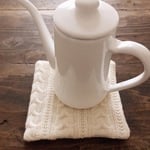 sale ケーブルニットnaturalポットマット＊