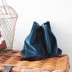 送料無料＊別珍bag＊ディープグリーン