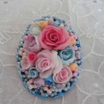 薔薇（ペパーミント）⋄薔薇のブローチ