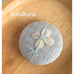 お花のくるみボタンヘアゴムorブローチ