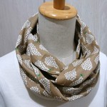 【sale】ダブルガーゼ　スヌード   二重巻 洋梨 ベージュ