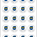 お名前シール【 忍者 】耐水シール丸サイズ