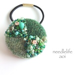 deep forest Ⅱ〜刺繍ヘアゴム