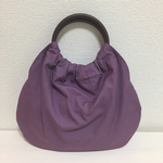 【SALE！】スモークパープル＊帆布の合皮リングハンドルバッグ