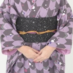 半幅帯 星空柄 シルバー
