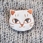 猫ブローチ シロ
