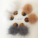 ファーピアス＊べっ甲×ミンクファーピアス/イヤリング