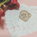 かすみ草のつぼみリング