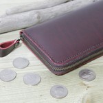 ルガトーショルダー(ワイン)のラウンドファスナーウォレット