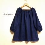 上質リネン ふんわりチュニック(royal blue)
