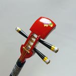 かんざし 「三味線」朱２４（秋色）