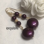 Crystal Blackberry Pearl　ピアス(イヤリング）　