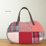 そらまめバッグ(wool patch -warm color x gray-)