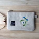 刺繍フラットポーチ｜dayflower｜